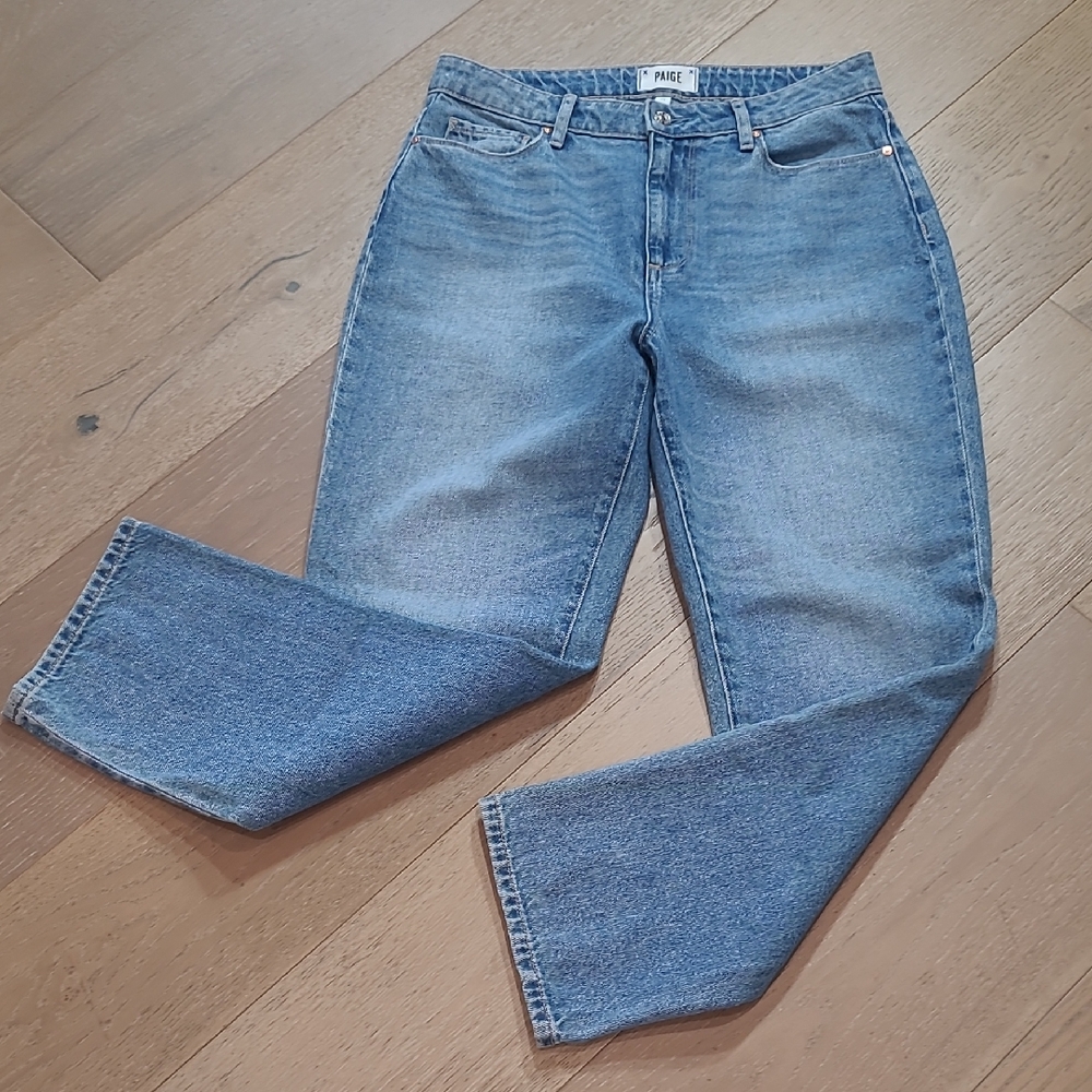 EUC Paige Jeans Women's sz 28 Straight Leg Hi Rise Premium Denim Jeans Pants